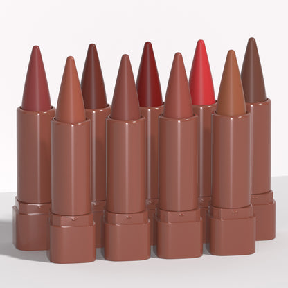 Gradient Lip Liner Pen with Matte Velvet Finish, Smooth Application Lipstick, Precise Tapered Tip, Long-Lasting Wear
