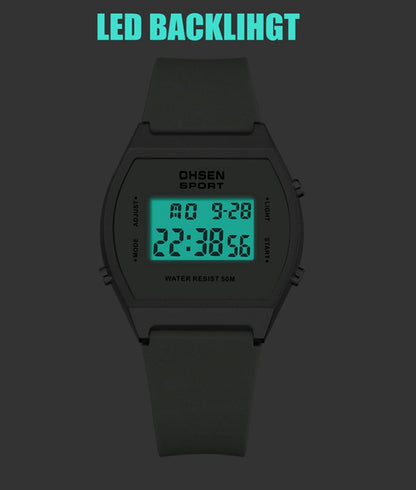 White Fashion Digital Watches for Women Waterproof, Electronic Ladies Sport Watch, reloj mujer with Alarm Clocks