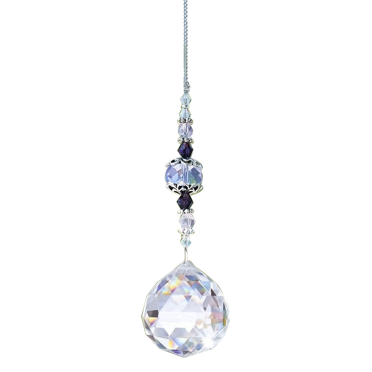 Clear Crystal Prism Suncatcher Ball, Rainbow Maker Window Yard Art Decor, Hanging Crystal Decor for Sunlight Reflections