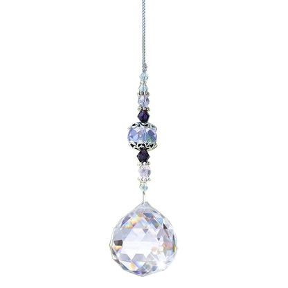 Clear Crystal Prism Suncatcher Ball, Rainbow Maker Window Yard Art Decor, Hanging Crystal Decor for Sunlight Reflections