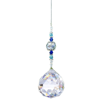 Clear Crystal Prism Suncatcher Ball, Rainbow Maker Window Yard Art Decor, Hanging Crystal Decor for Sunlight Reflections
