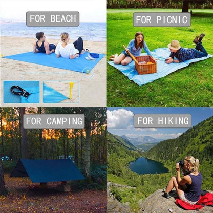 Fashion No Sand Beach Towels Mat Anti Sand Beach Blanket Oversized Pocket Picnic  Camping Windproof 2