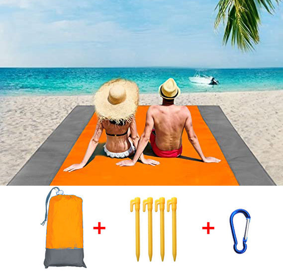 Fashion No Sand Beach Towels Mat Anti Sand Beach Blanket Oversized Pocket Picnic  Camping Windproof 7
