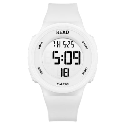 Women Sport Digital Watch with LED HD Display, Waterproof Fitness Tracker, Alarm Chronograph, Silicone Strap