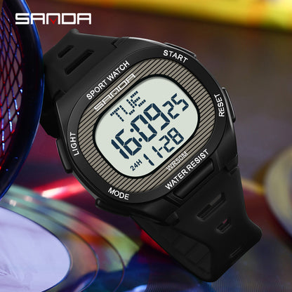 Luxury Digital Watch for Men and Women, LED Waterproof Sports Watch, Multifunctional Military Style