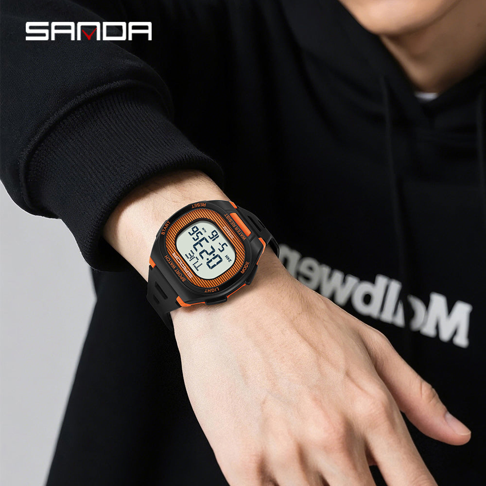 Luxury Digital Watch for Men and Women, LED Waterproof Sports Watch, Multifunctional Military Style