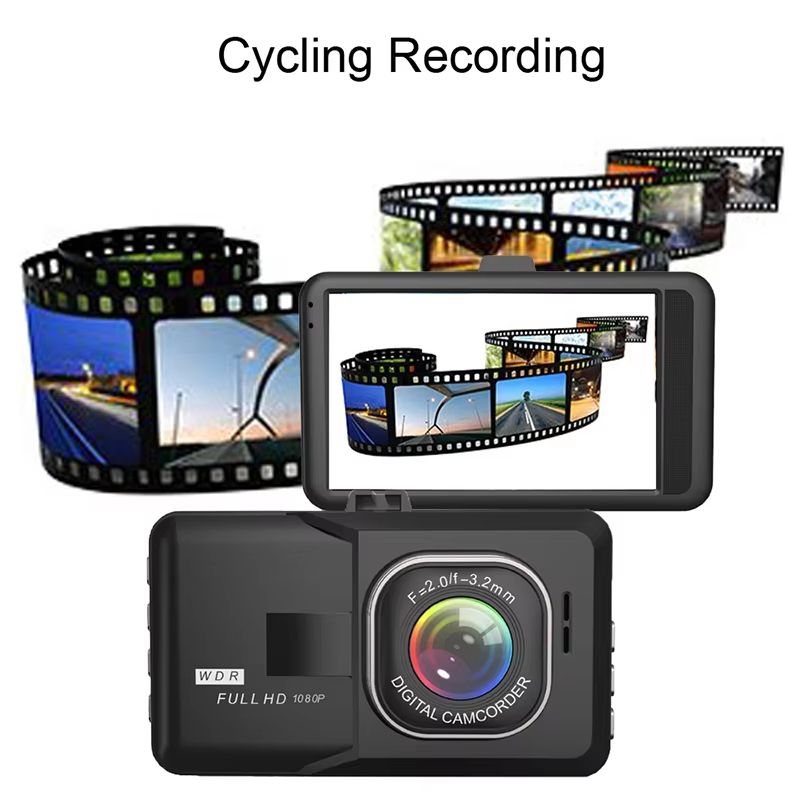 XUSHIDZ 1080P HD Car Dash Cam With Night Vision And Loop Recording  GSensor 24Hour Parking Monitor  3