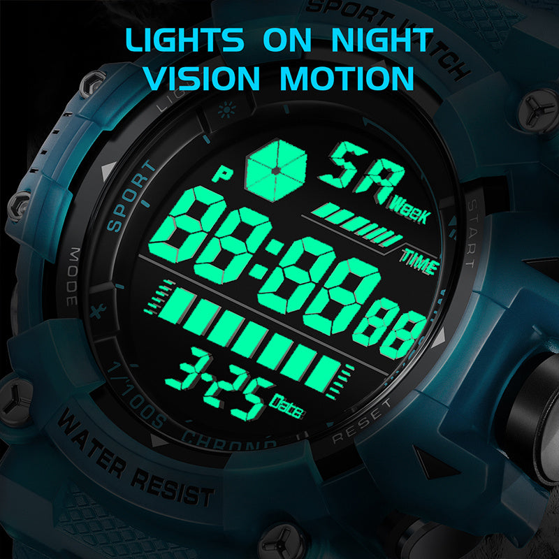 Outdoor Sport Digital Watch, LIGE Man Watch Top Brand Luxury, Luminous Waterproof Electronic Calendar Watch Men