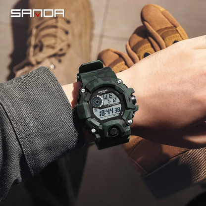 Waterproof Luminous Electronic Watch, Students Digital Watches, Fashion Military Multifunctional Date Alarm Clock