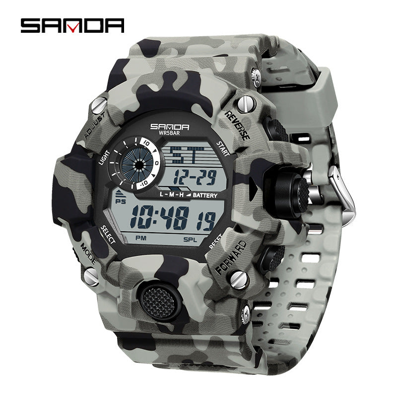 Waterproof Luminous Electronic Watch, Students Digital Watches, Fashion Military Multifunctional Date Alarm Clock