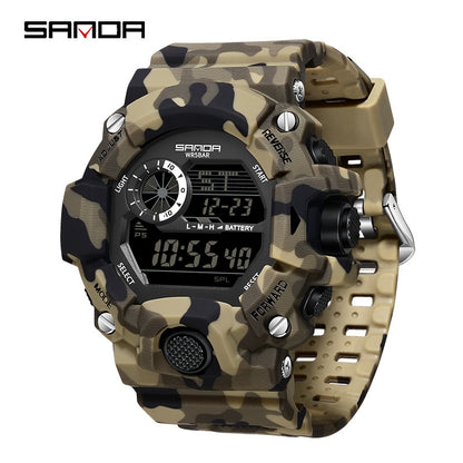 Waterproof Luminous Electronic Watch, Students Digital Watches, Fashion Military Multifunctional Date Alarm Clock