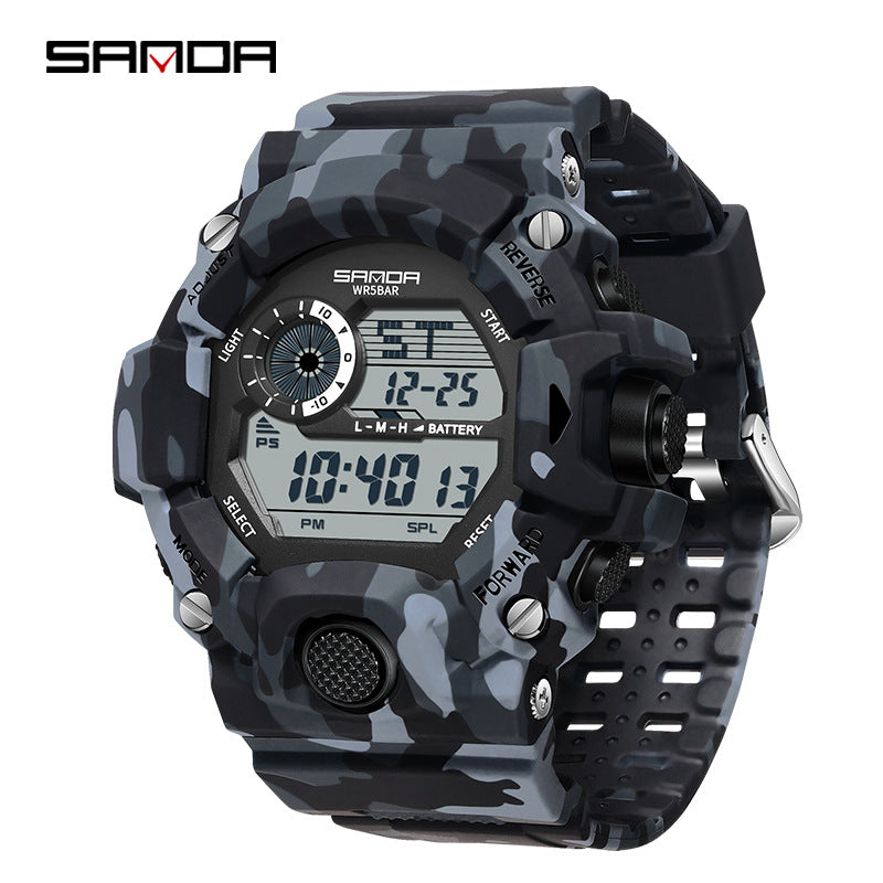 Waterproof Luminous Electronic Watch, Students Digital Watches, Fashion Military Multifunctional Date Alarm Clock