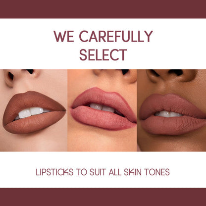 Matte Lipstick Long Lasting Lipstick Set Easy Coloring, Color Lip Liner Combo, Waterproof Velvet Lip Gloss Lipstick