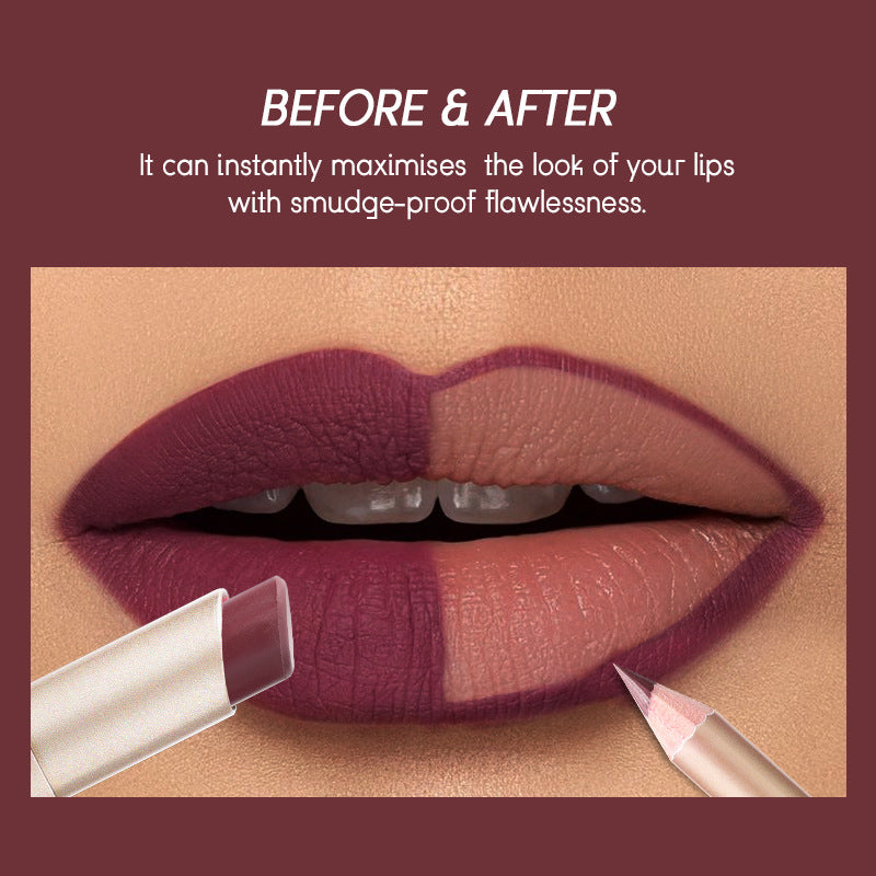 Matte Lipstick Long Lasting Lipstick Set Easy Coloring, Color Lip Liner Combo, Waterproof Velvet Lip Gloss Lipstick