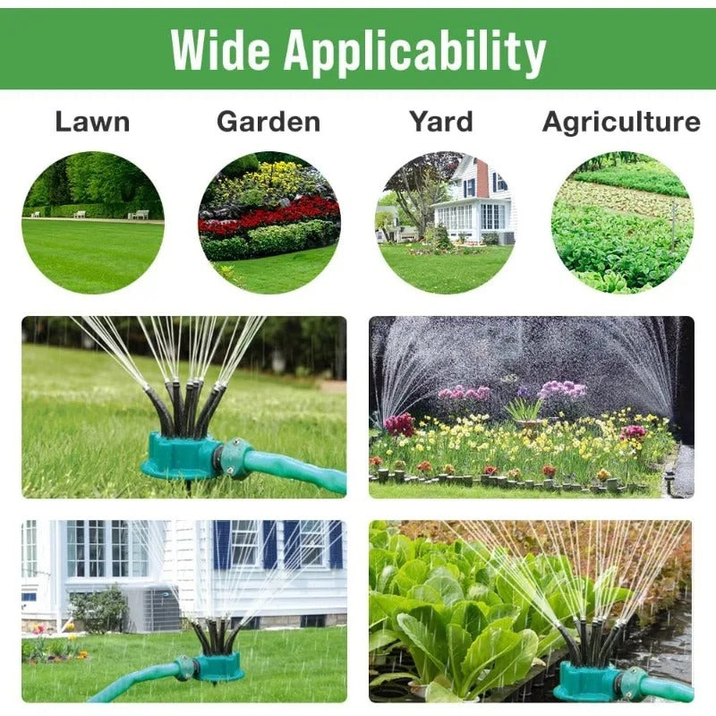 360 Degree Automatic Garden Sprinkler Lawn Rotary Nozzle With Wide Coverage WaterSaving Irrigation  2