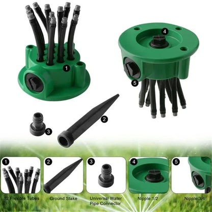 360 Degree Automatic Garden Sprinkler Lawn Rotary Nozzle With Wide Coverage WaterSaving Irrigation  3