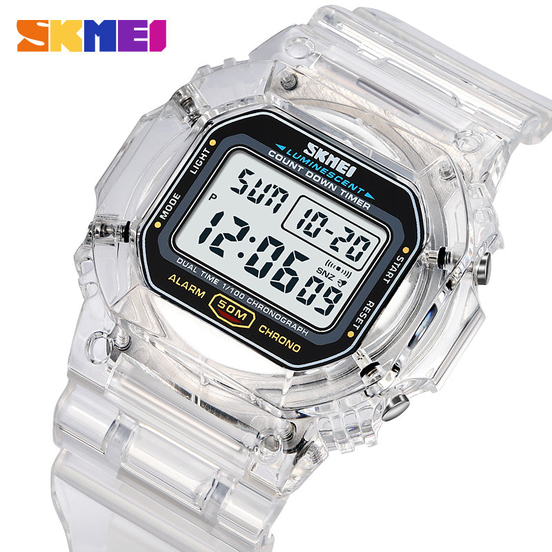 SKMEI Digital Watch for Men, 5Bar Waterproof Stopwatch, Multifunctional Back Light Wristwatches, Reloj Hombre