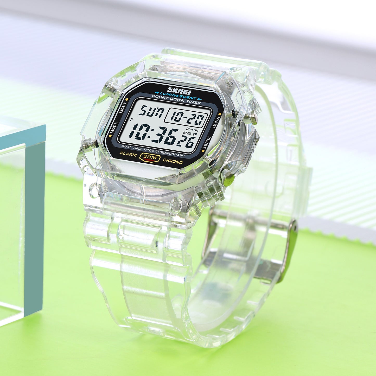 SKMEI Digital Watch For Men 5Bar Waterproof Stopwatch Multifunctional Back Light Wristwatches Reloj 1