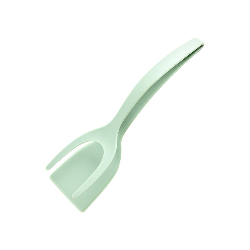 2 in 1 Grip Flip Spatula Tongs & Egg Flipper Spatula Nylon Non Stick Coating for Pancakes