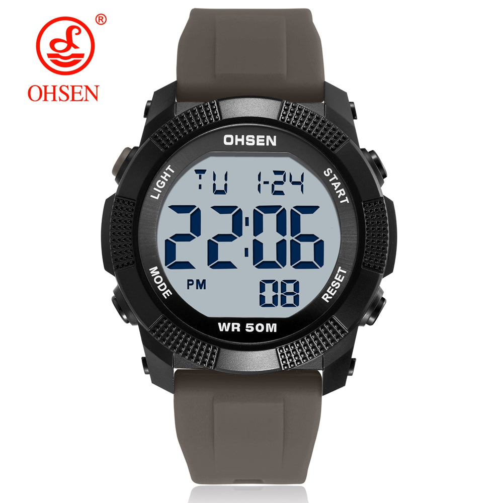 Digital Mens Watches 50M Waterproof, G Style Outdoor Sport Watch for Men, Red Tactical Electronic Wristwatch Gift