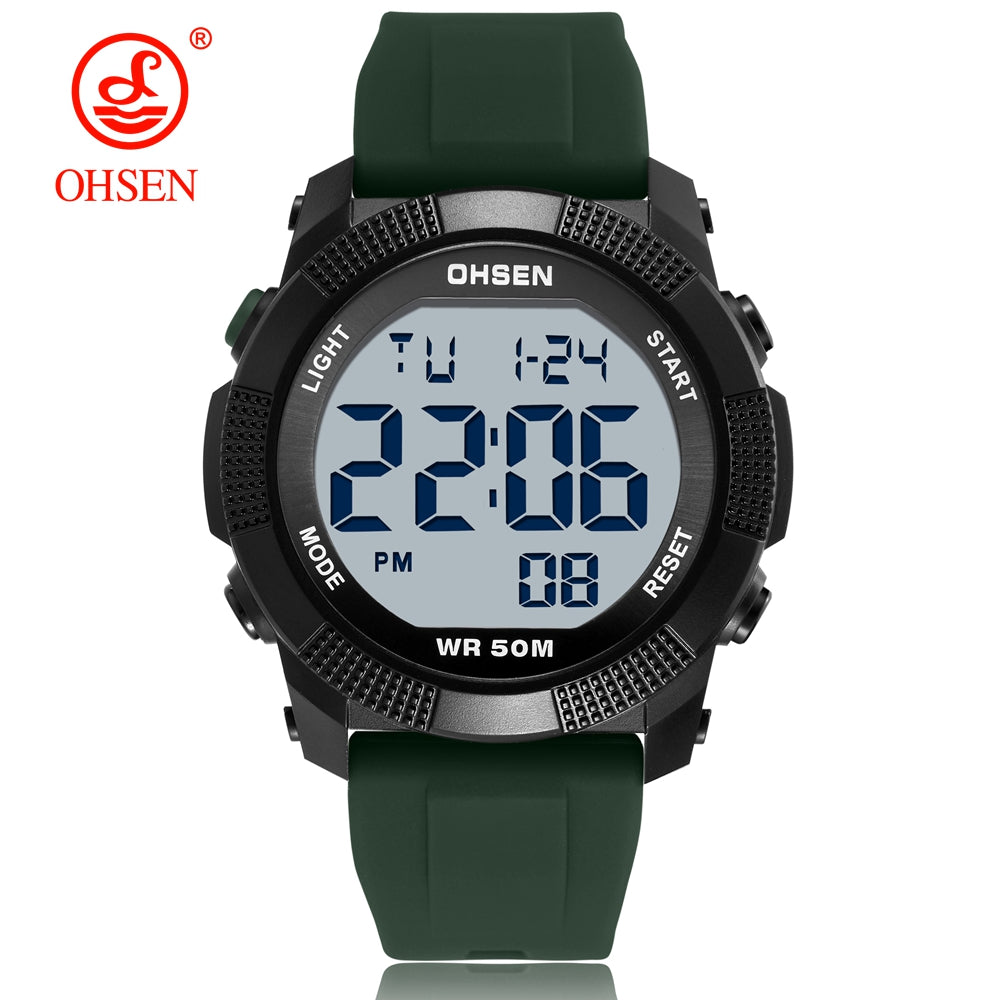 Digital Mens Watches 50M Waterproof, G Style Outdoor Sport Watch for Men, Red Tactical Electronic Wristwatch Gift