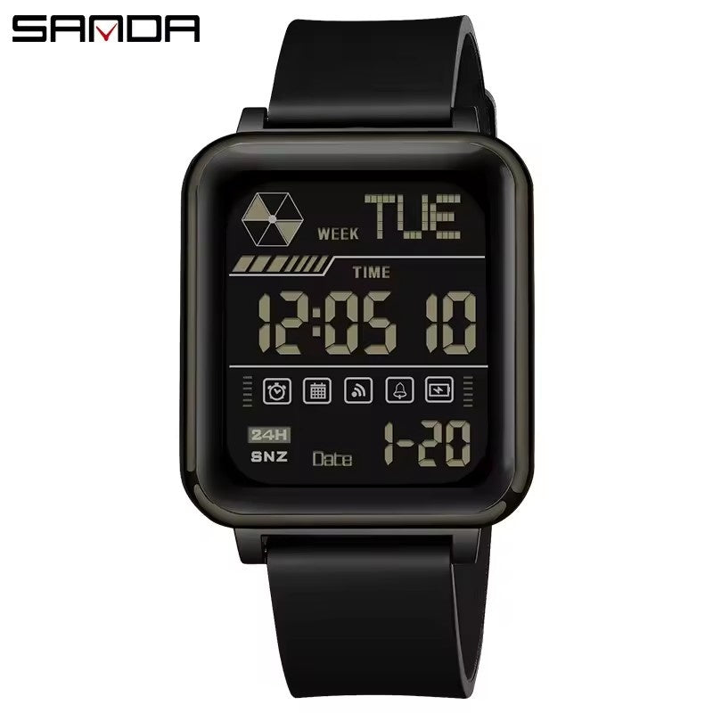 Waterproof Mens Sports Watch Luxury LED Digital Stopwatch Large Dial Night Light Date Week Display 8