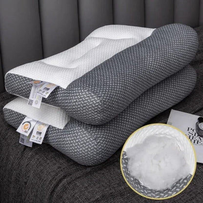 Orthopedic Cervical Pillow For Neck Support And Sleep Aid With Zoned Traction And Soy Fiber Core 2