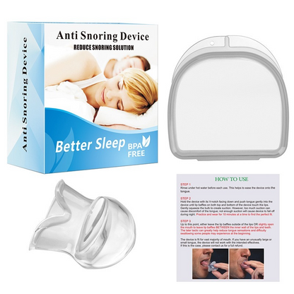 Medical Anti Snore Device Tongue Retainer Mouthpiece to Stop Snoring
