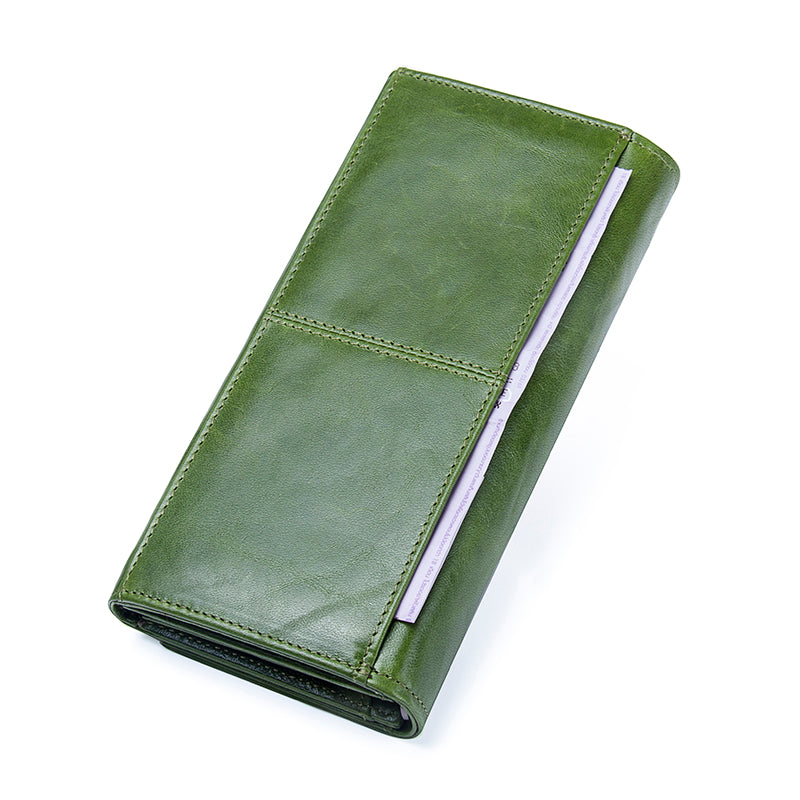 Genuine Leather Women Wallets by Contact's, Female Long Clutch Wallet, Large Capacity Phone Purse Photo Holder