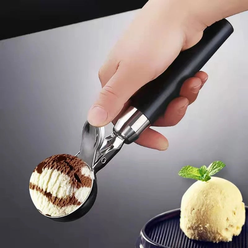 Premium Ice Cream Scoop, Stainless Steel Trigger Spoon for Gelato, Frozen Yogurt & Sundaes, Heavy-Duty Nonstick Scooper