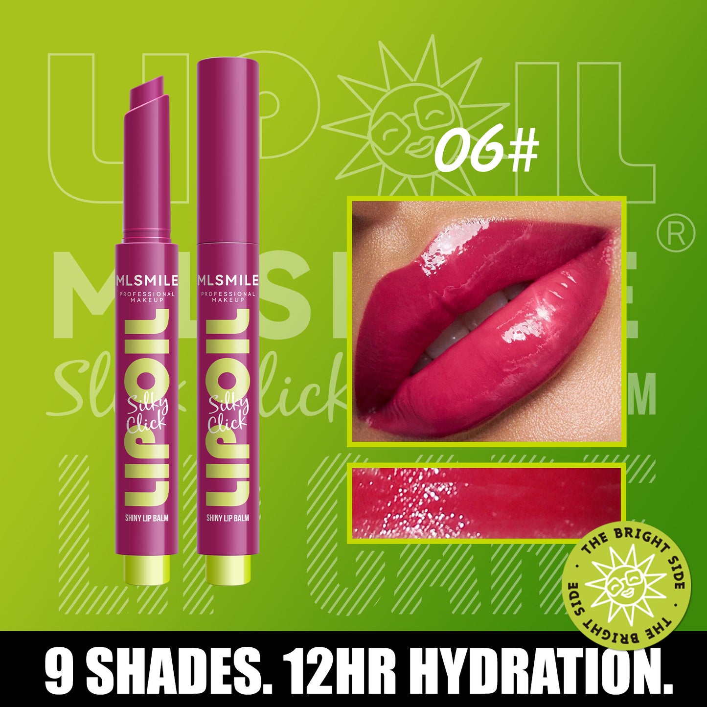 Multi-color Silky Click Lip Care Hydrating Lip Gloss, Radiant Mirror High Shine, Effortless Press, Long Lasting Sexy