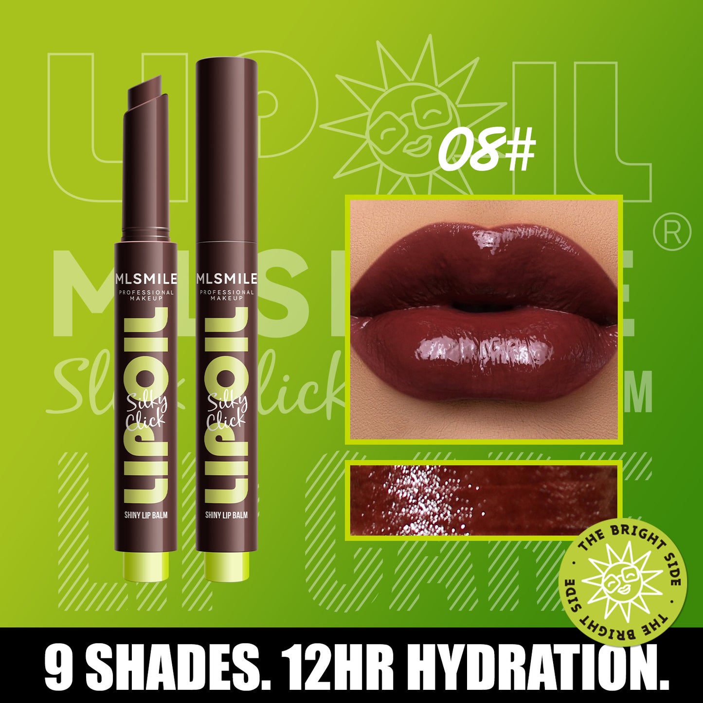 Multi-color Silky Click Lip Care Hydrating Lip Gloss, Radiant Mirror High Shine, Effortless Press, Long Lasting Sexy