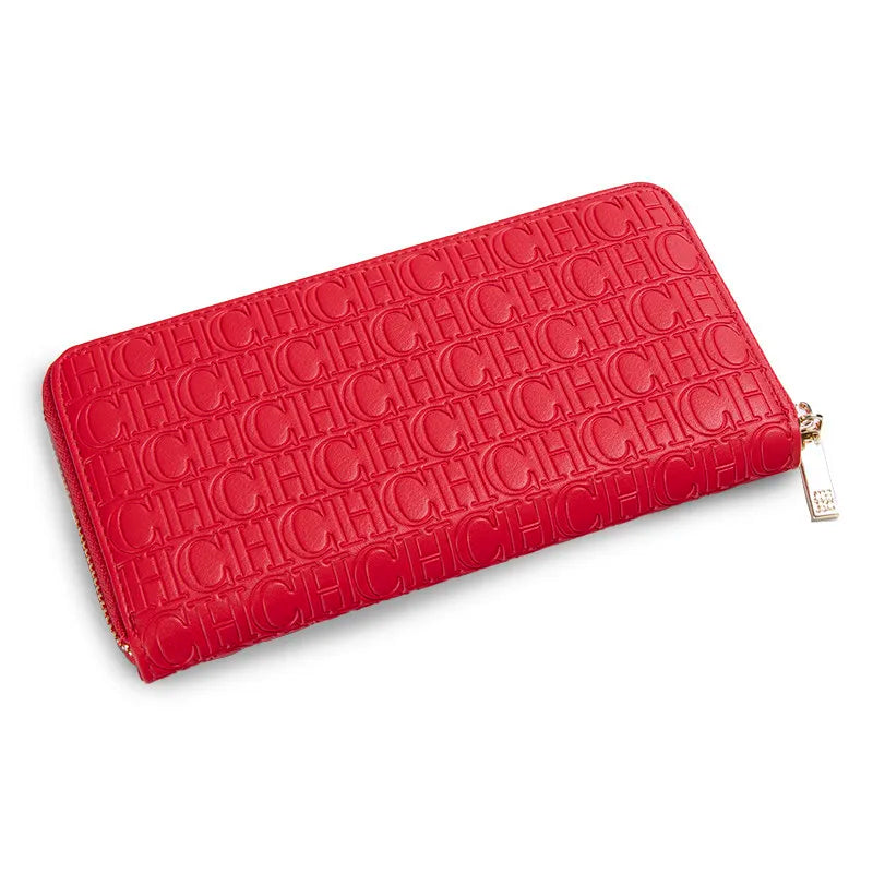 Womens Solid Colour Long Wallet, Vintage Luxury Fashion Purse, Simple Niche Design Large Capacity Bag