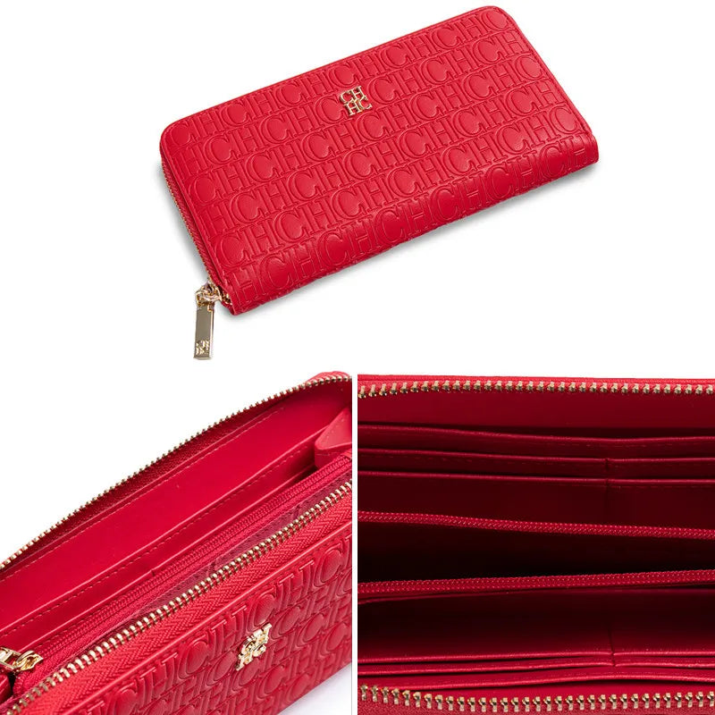 Womens Solid Colour Long Wallet, Vintage Luxury Fashion Purse, Simple Niche Design Large Capacity Bag
