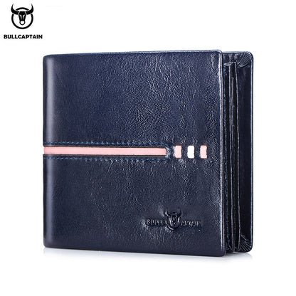 Leather Wallet Men RFID Secure Multi Function Business Purse Designer Card Holder Slim Genuine Leat 7