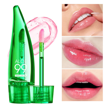 Colour Changing Aloe Vera Lip Gloss Warm Feeling Moisturising Lip Glaze Long Lasting Lip Oil Natura 3
