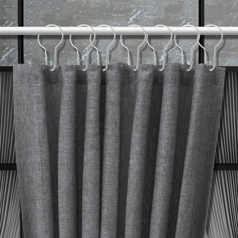 20 pcs Shower Curtain Hooks, Rustproof Gourd Shaped Glide Roller Rings for Bathroom Rods & Hanging Curtain Buckles