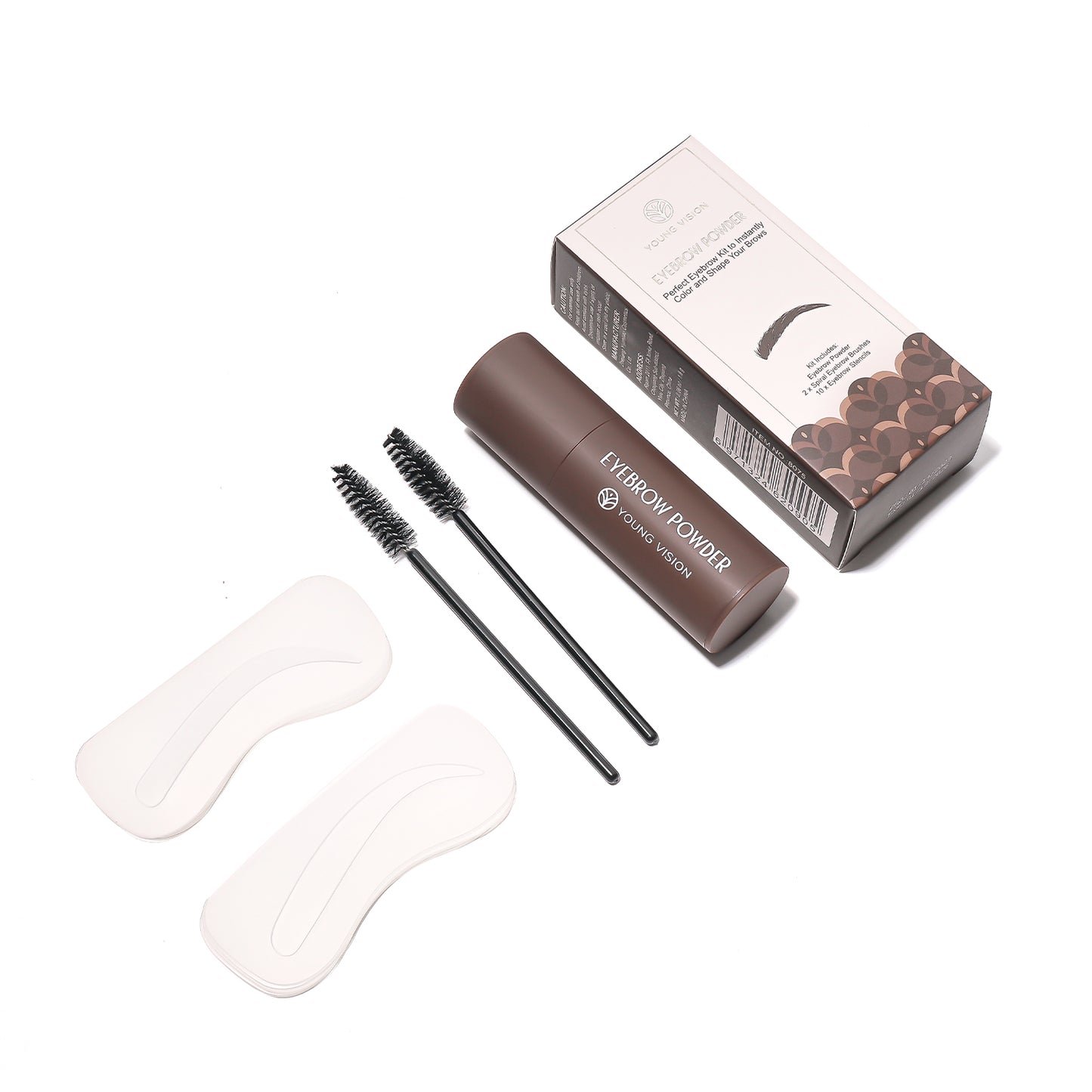 Professional Eyebrow Stamp Shaping Kit, Eyebrow Stamp Stencil Kit, Long-Lasting Waterproof Brow Makeup, Easy Brow Shape