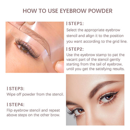 Professional Eyebrow Stamp Shaping Kit, Eyebrow Stamp Stencil Kit, Long-Lasting Waterproof Brow Makeup, Easy Brow Shape