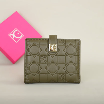 Classic Retro Womens Universal Wallet by PG Wallet, Portable Letter Printed Card Holder, Small Coin Zero Purse