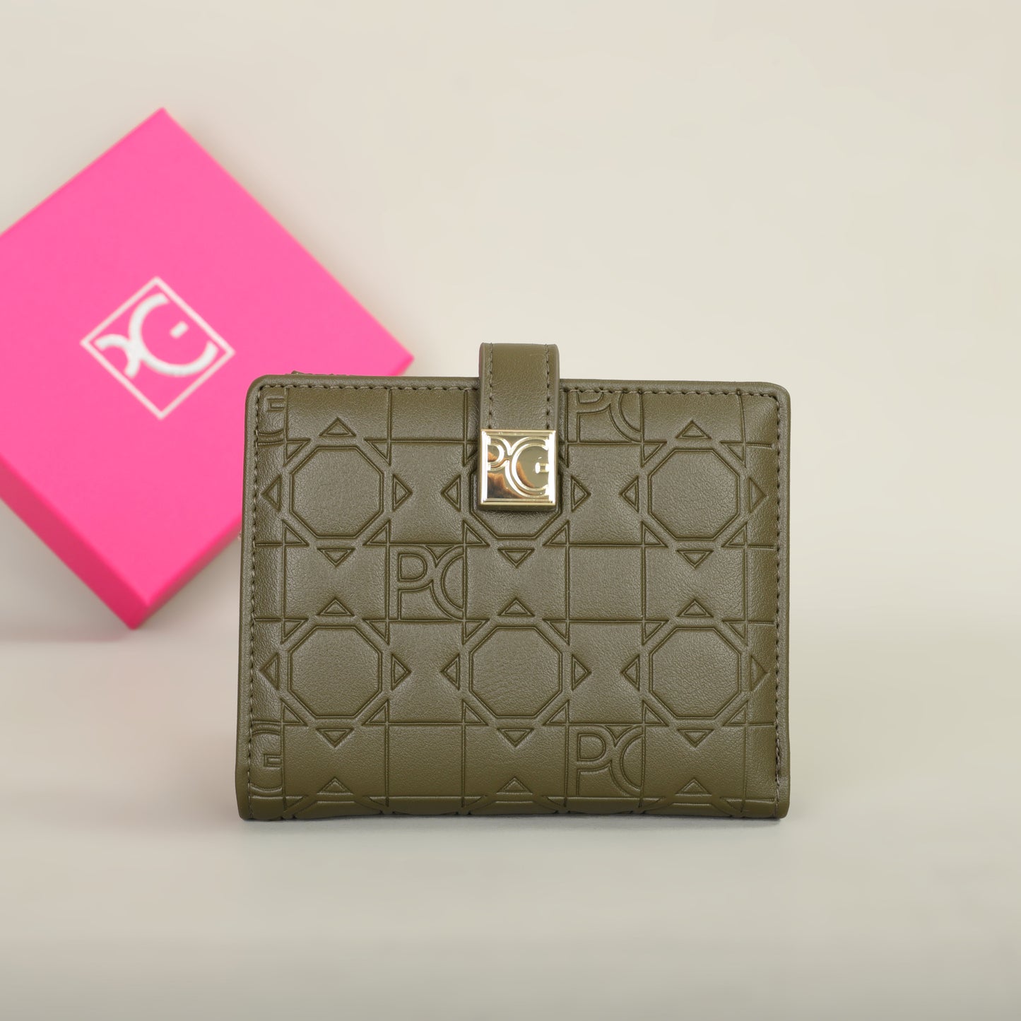 Classic Retro Womens Universal Wallet by PG Wallet, Portable Letter Printed Card Holder, Small Coin Zero Purse