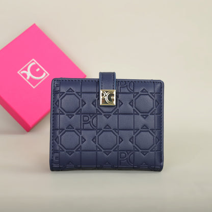Classic Retro Womens Universal Wallet by PG Wallet, Portable Letter Printed Card Holder, Small Coin Zero Purse