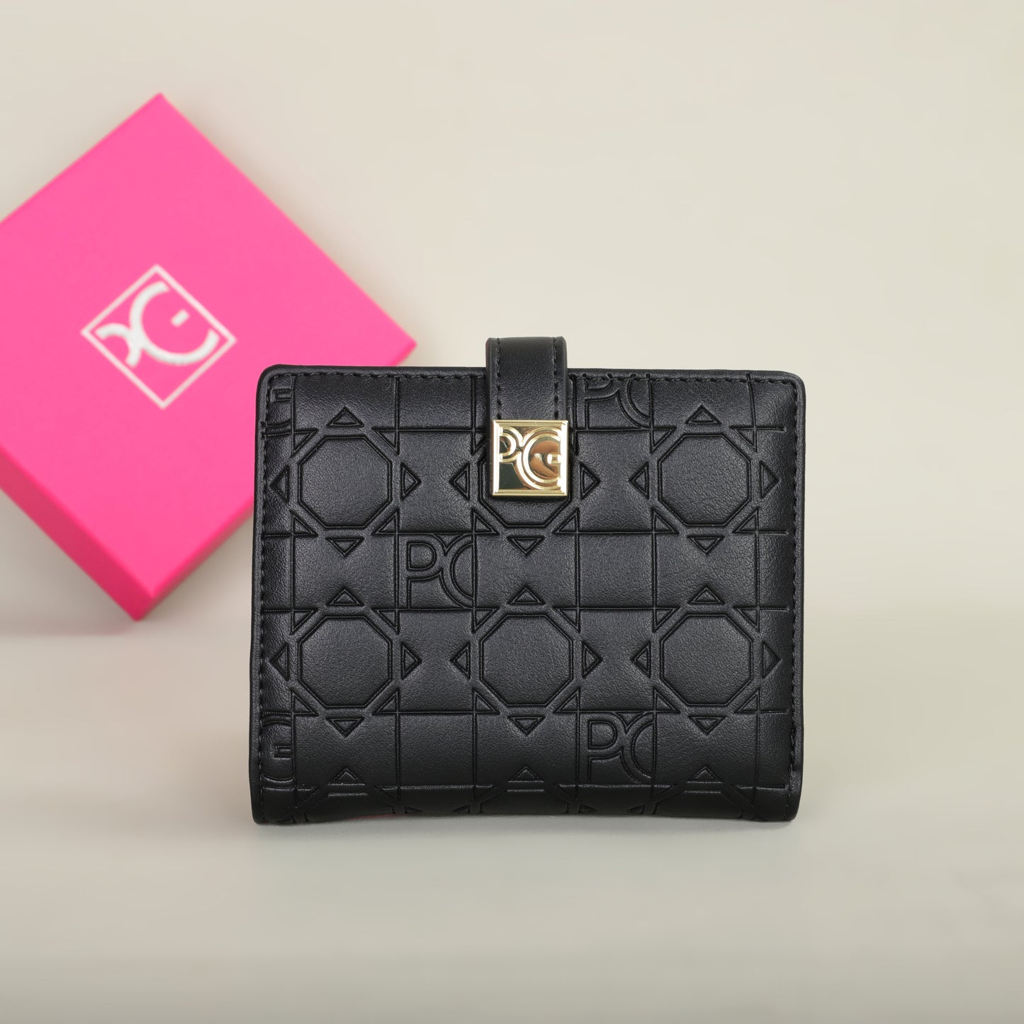 Classic Retro Womens Universal Wallet by PG Wallet, Portable Letter Printed Card Holder, Small Coin Zero Purse