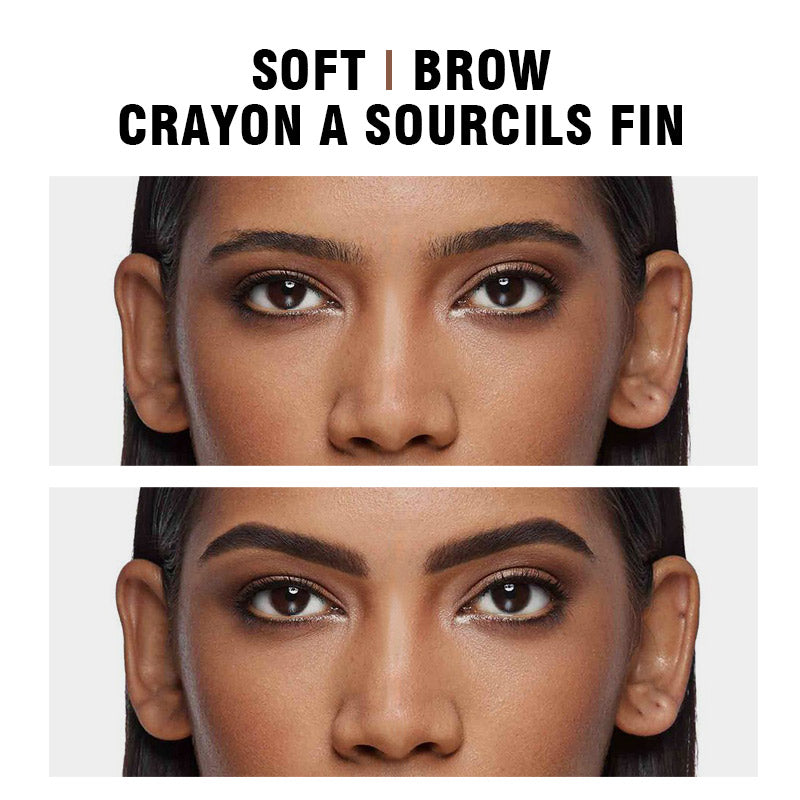Double-headed Rotable Eyebrow Pen, Waterproof 1.5mm Fine Refill, Dual Eyebrow Brush, Wild Natural Brow Precision