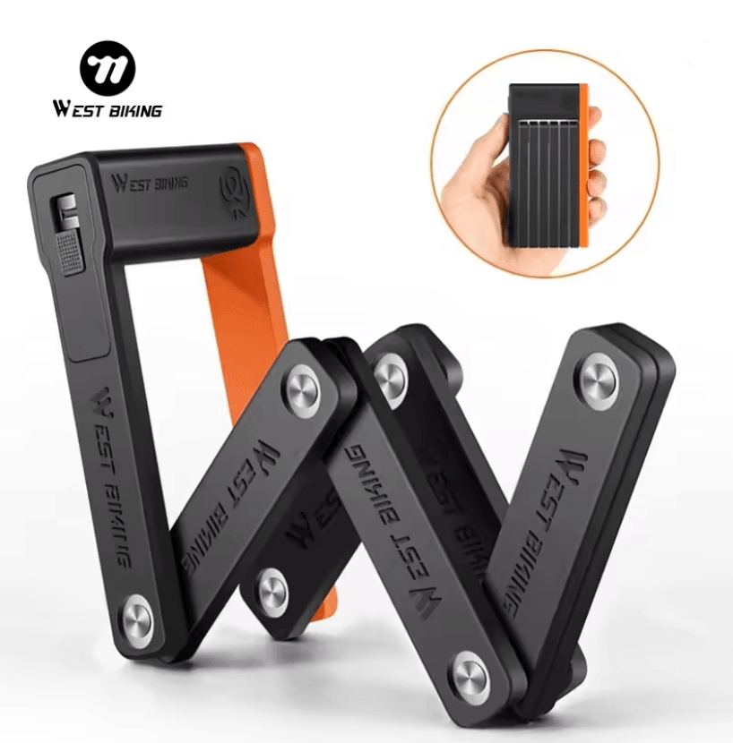 West Biking Heavy Duty Folding Bike Lock with Mount