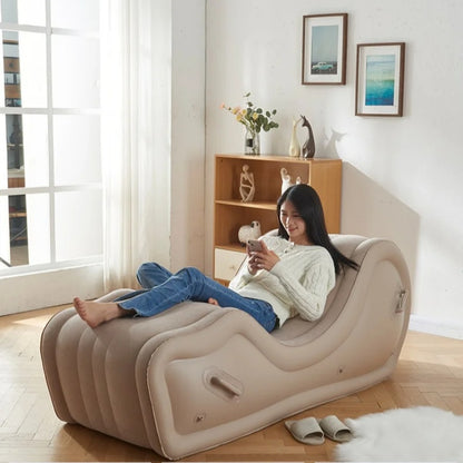Instant Relaxation On-The-Go! Fully Automatic Inflatable Sofa Chair for Camping, Travel & Outdoor Lounging.