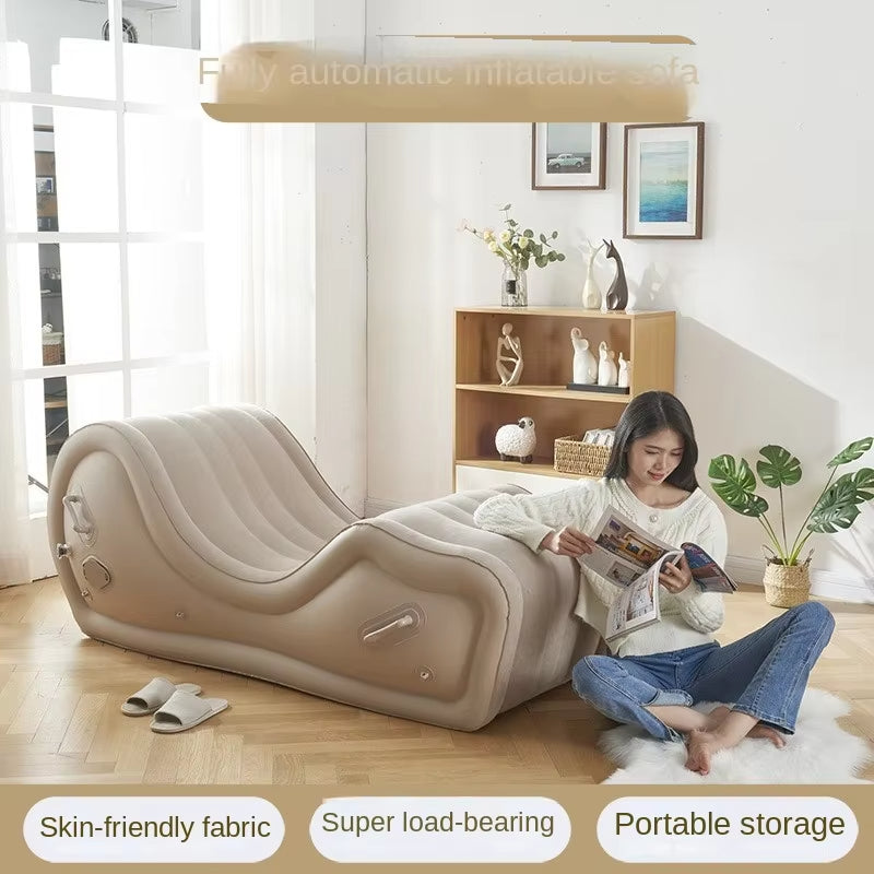 Instant Relaxation On-The-Go! Fully Automatic Inflatable Sofa Chair for Camping, Travel & Outdoor Lounging.
