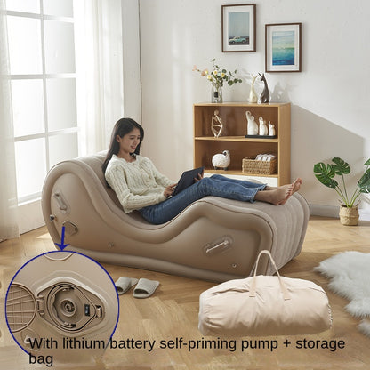 Instant Relaxation On-The-Go! Fully Automatic Inflatable Sofa Chair for Camping, Travel & Outdoor Lounging.