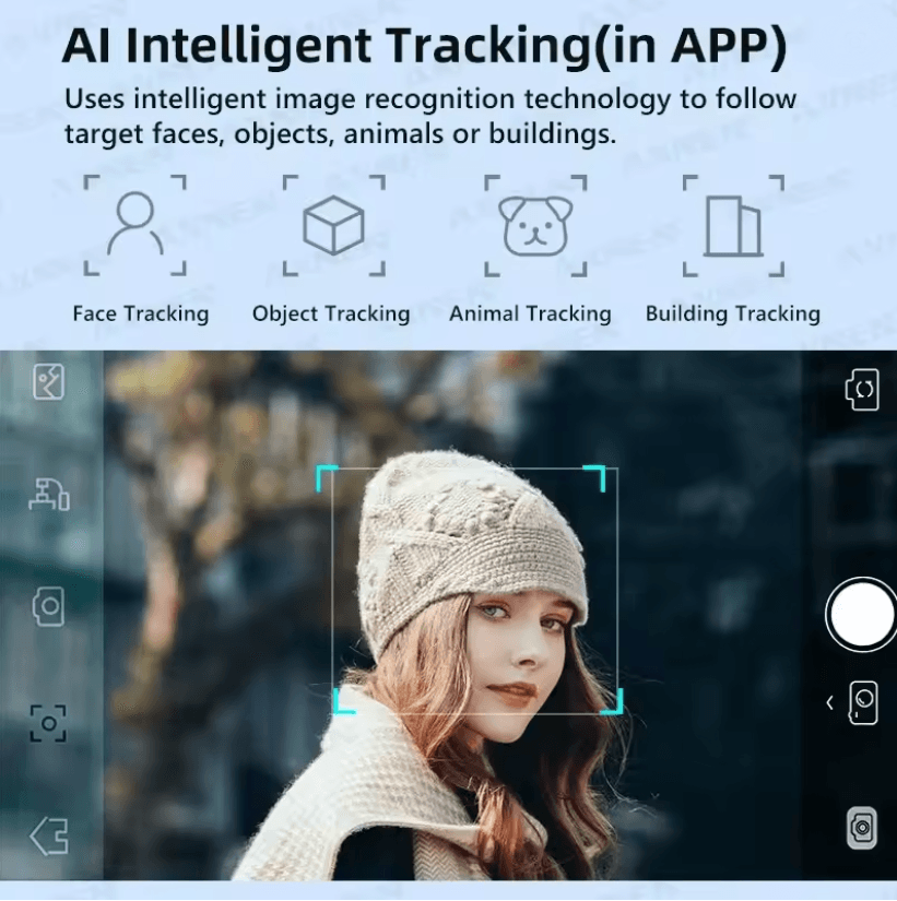 HQ6 3 Axis Smartphone Gimbal With Built In Fill Light And Face Tracking 3