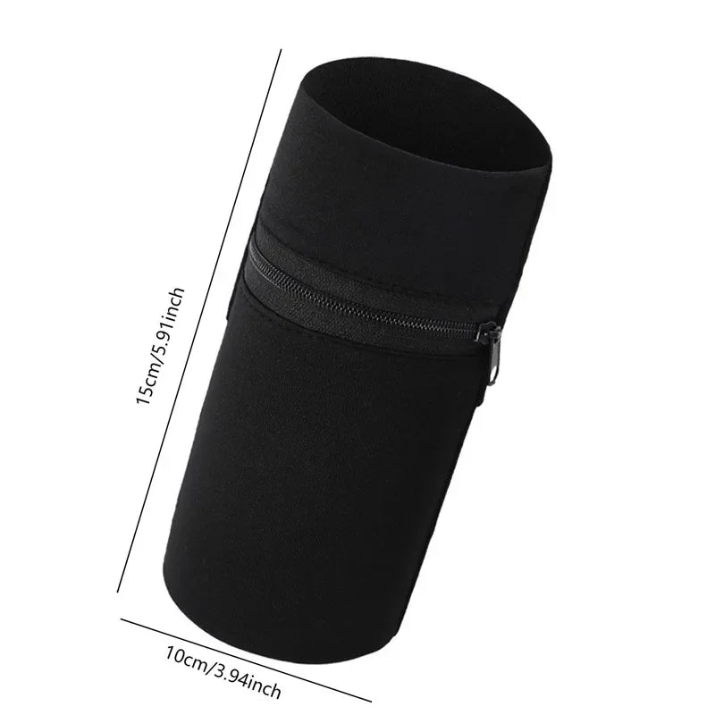 Fitness Wrist Wallet Pouch with Zipper for Running, Gym, Cycling, Mini Unisex Cotton Coin Purse Wristband